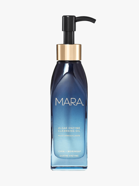 Mara Algae Enzyme Cleansing Oil in branded component on a light gray background
